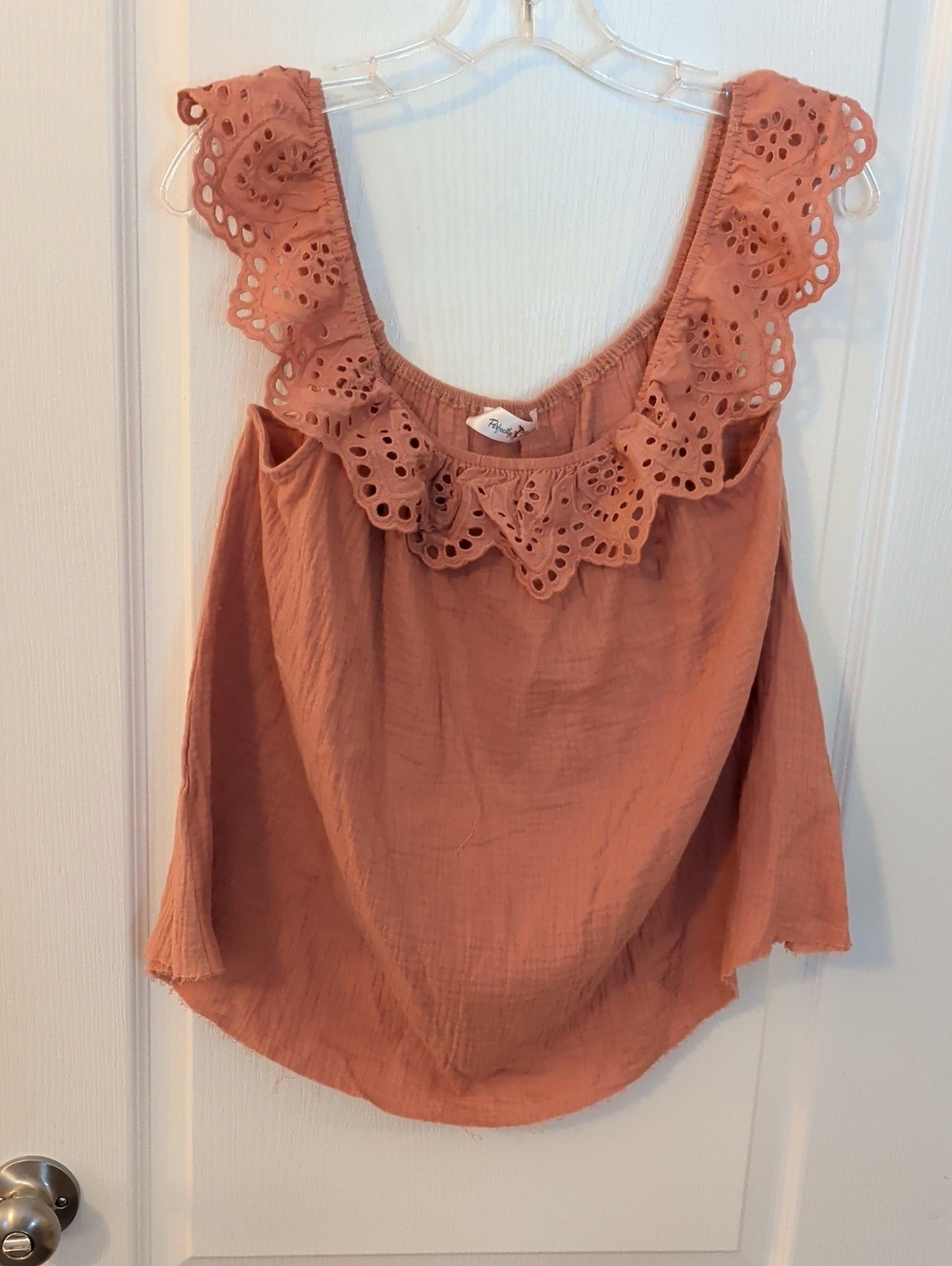 Soft Rust/Pink Gauzy top